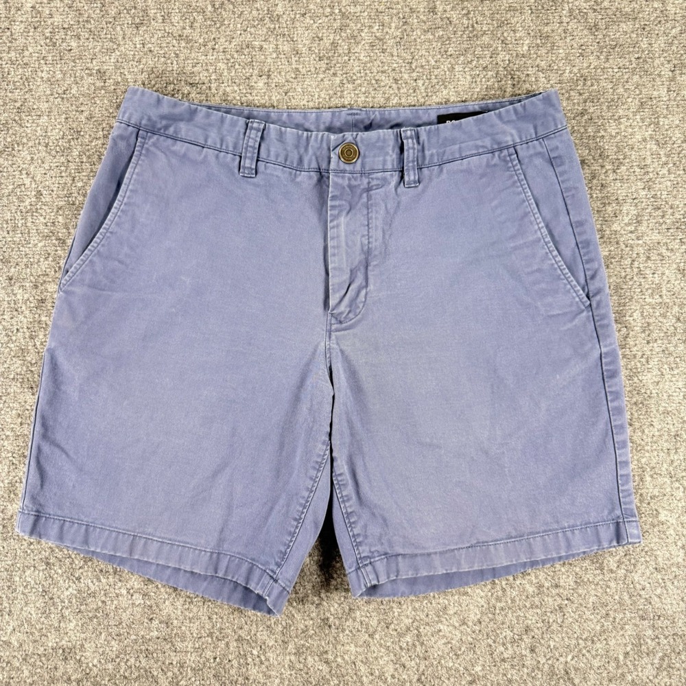Bonobos Chino Shorts Men's 33 Blue Cotton Stretch 7 Inch Inseam Casual